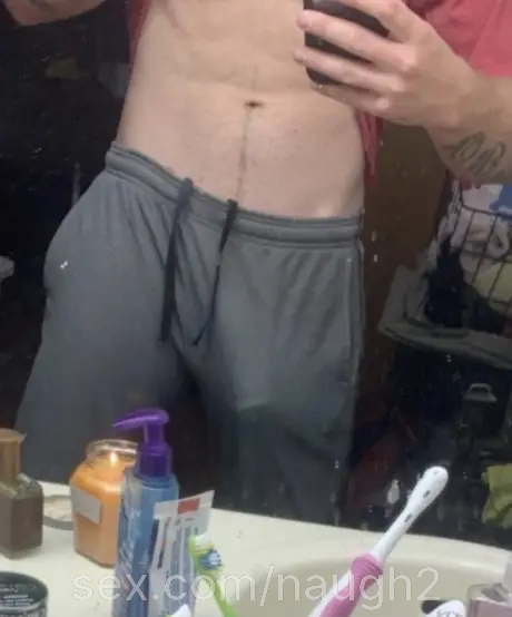 Sweatpants hot sale big dick