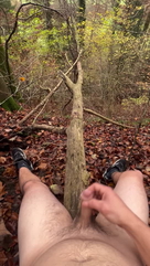 POV Nacked cum in the Forest