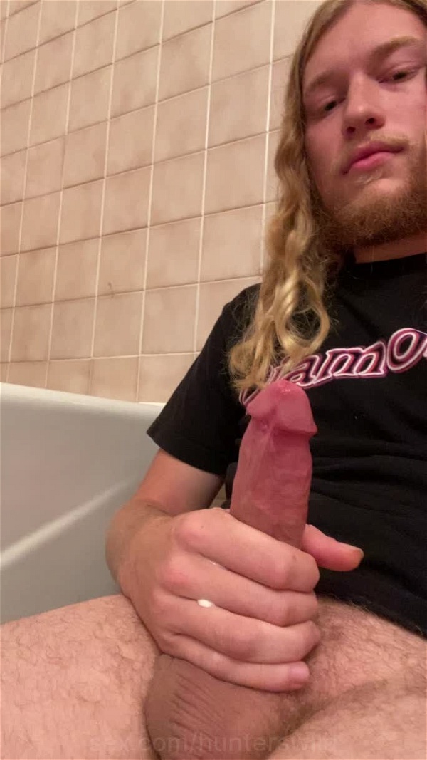 Hunterswild I Came So Hard Wish You Could Lick It Up Male Solo Masterbating Blonde Man