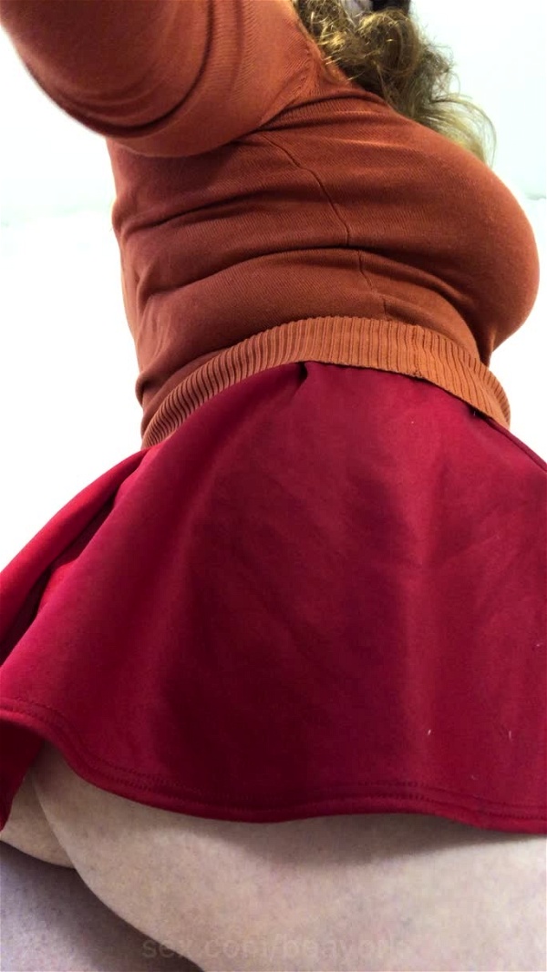 Bea York Jinkies Velma Up Skirt Butt Plug Thick Curvy Cosplay