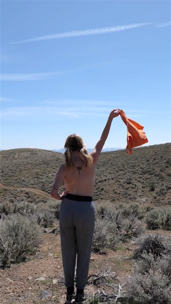 Shirtless in the desert