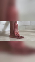 My feet in the shower